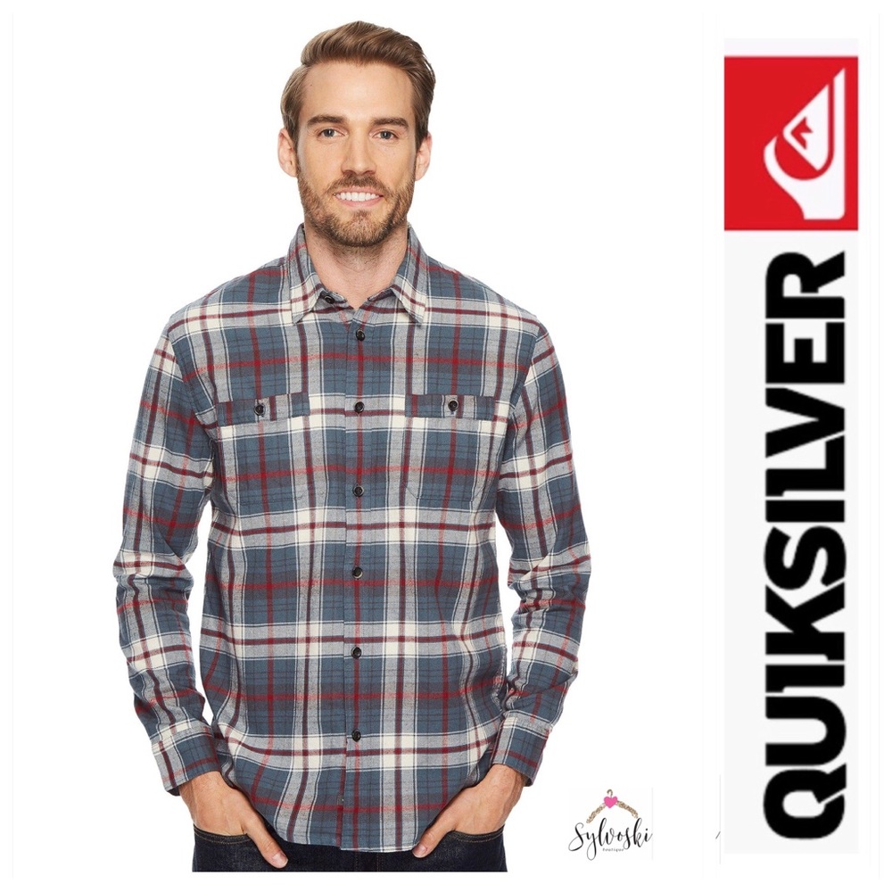 🔥Quiksilver Raleigh Long Sleeve Shirt NWT - Picture 2 of 6
